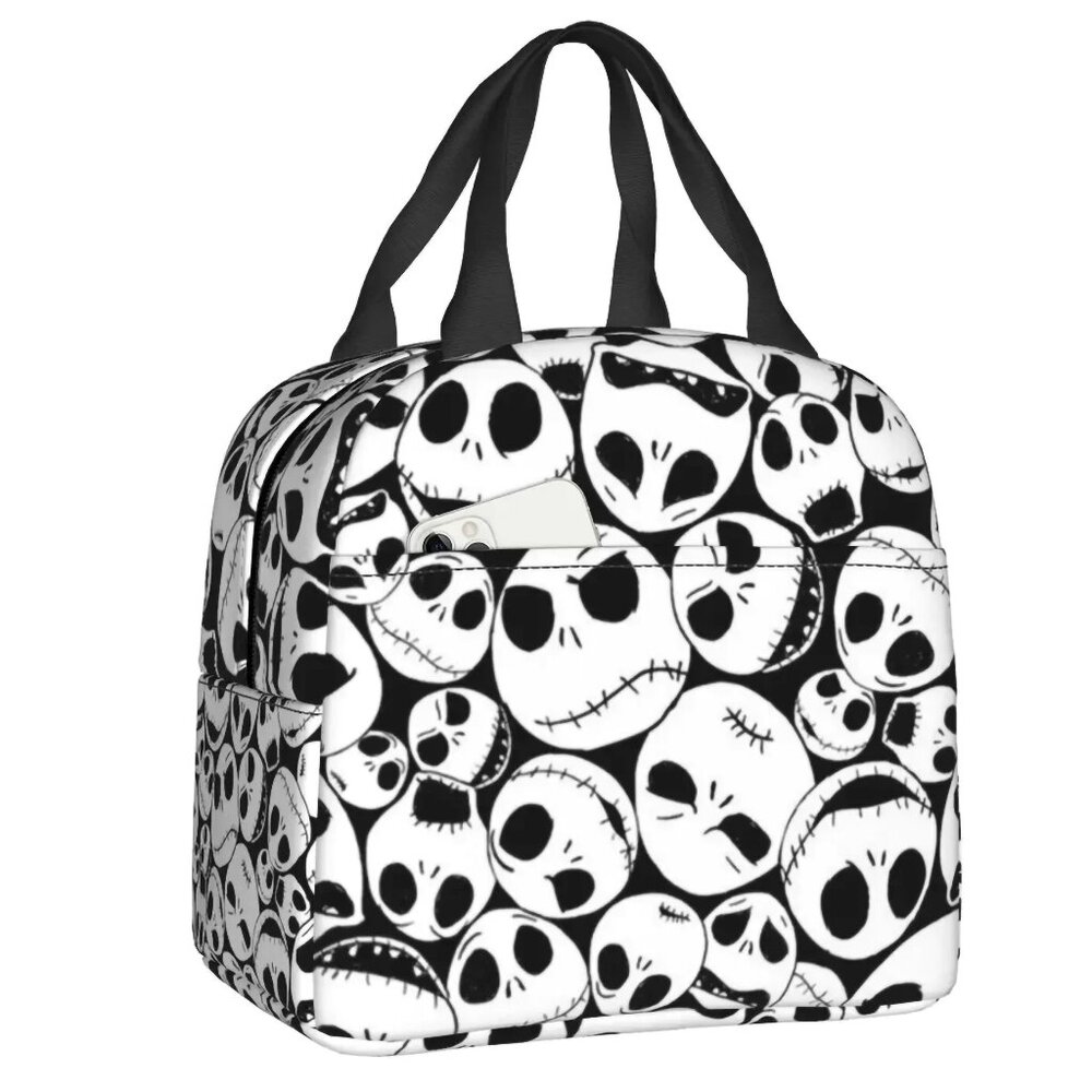 Jack Skellington Nightmare Before Christmas NEW Insulated Lunch Bag Black NWOT
